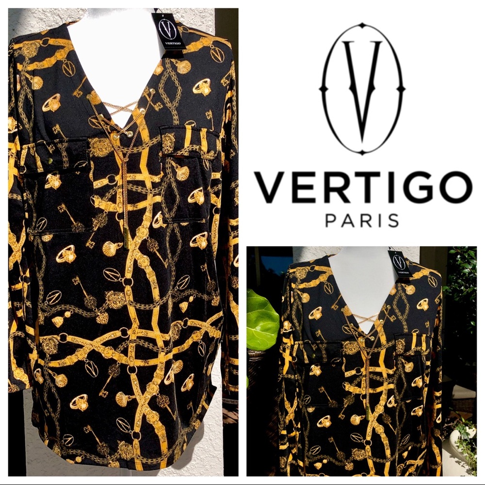 VERTIGO PARIS long sleeve tunic top